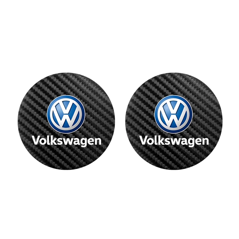 

2 шт. автомобильный коврик для чашки с водой, замшевая нескользящая подставка, аксессуары для VW GTI Polo Golf Passat Tiguan Arteon Touareg Taigo Caddy Jetta