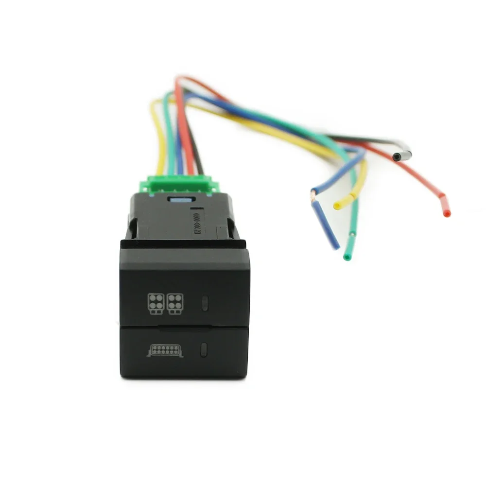 

Автомобильный двойной переключатель, светодиодный светильник DRL, кнопка включения противотуманных фар для Toyota Tundra Tacoma 4Runner Prado Landcruiser RAV4