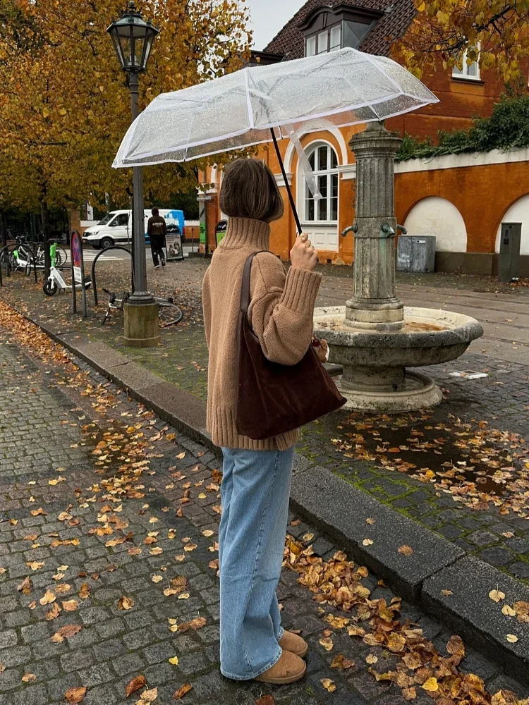 Классический джемпер Kahaki большого размера с высоким воротником для женщин