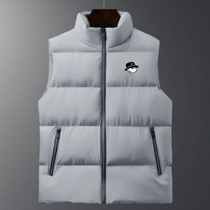 

Malbon Golf Clothing Men Golf Jacket Fashion Trend Zipper Vest Down Jacket Autumn Winter Male Windproof Warm Vest Jacket