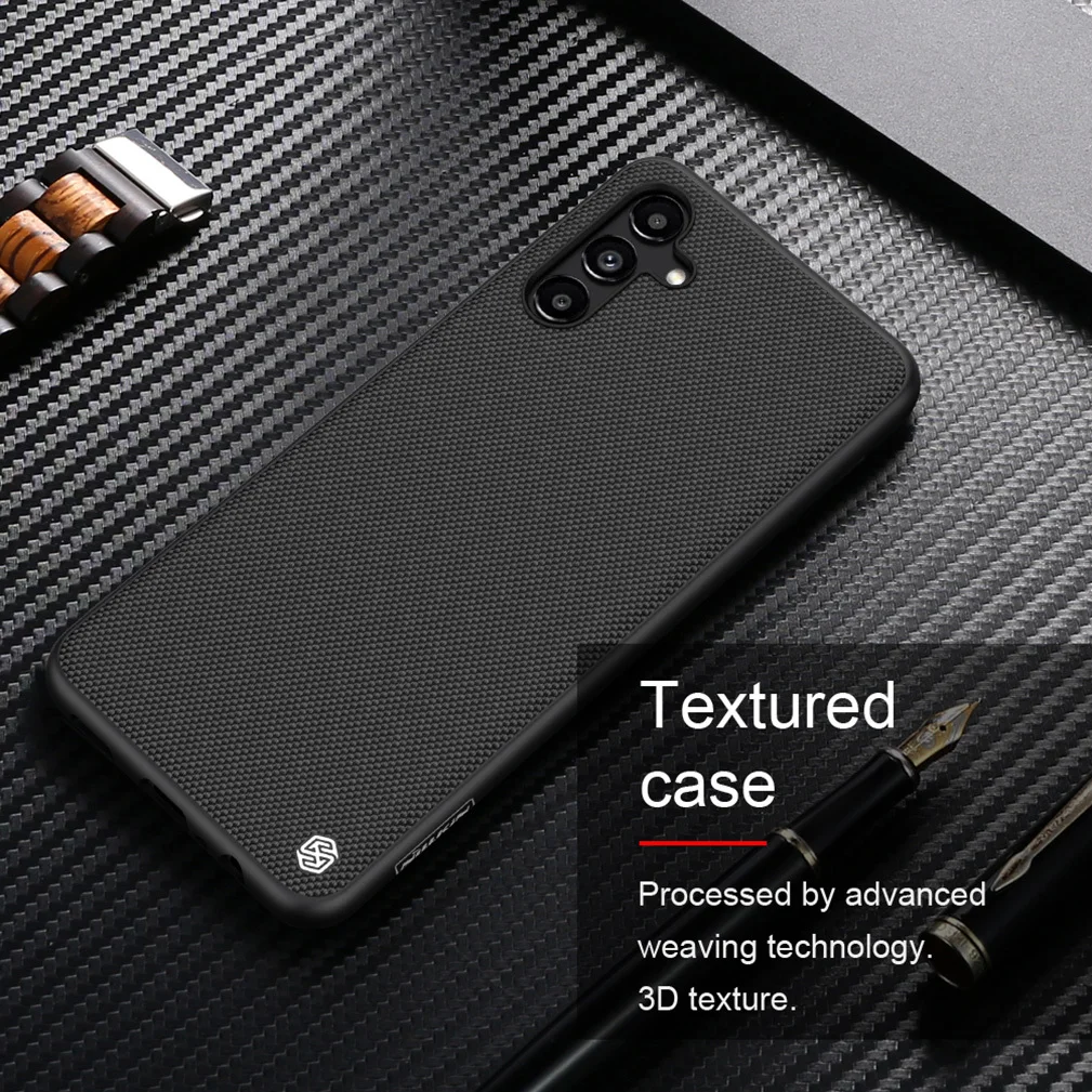 

For Samsung Galaxy A23 A13 4G Case NILLKIN Textured Business Nylon Fiber Material Weaving Non-slip Case For Samsung A13 5G Cover