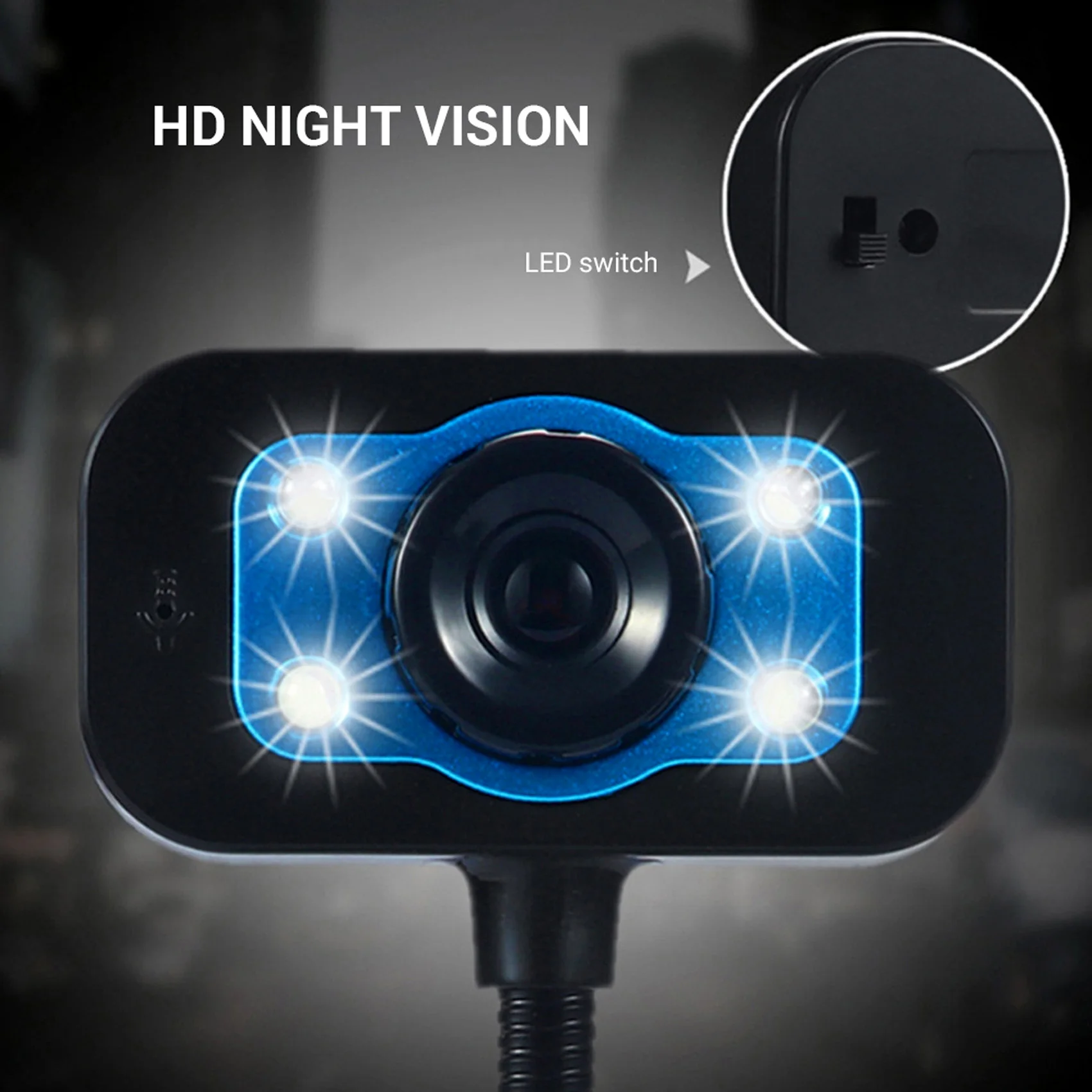 Веб-камера USB высокого разрешения 4-светодиодная веб-камера с микрофоном