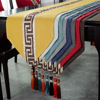 table runner with tassels for dining coffee table cover party living room floral runners tablecloth decoration