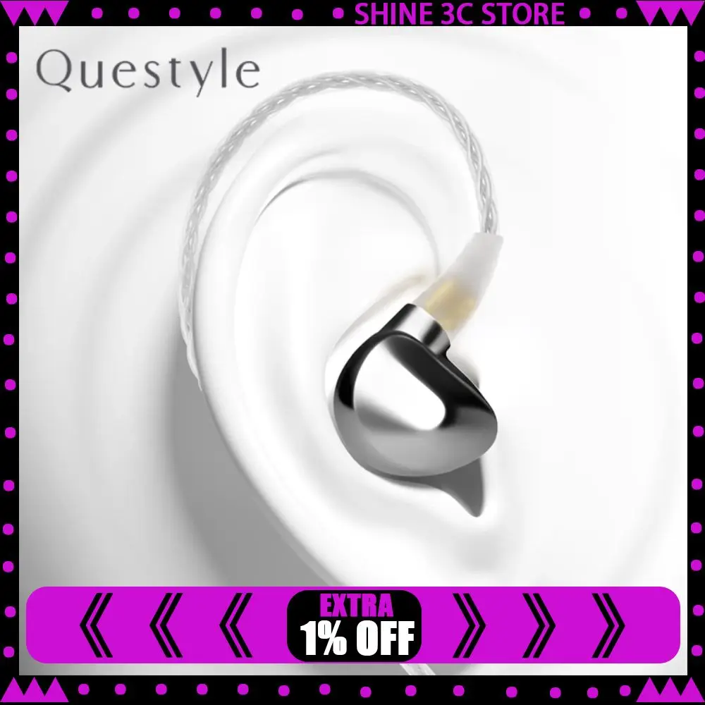 Фото Проводные наушники Questyle ZEN, внутриканальные, HiFi, с композитной диафрагмой из оптоволокна, динамическим звуковым катушками, 3,5 мм, для геймеров и прослушивания музыки №1
