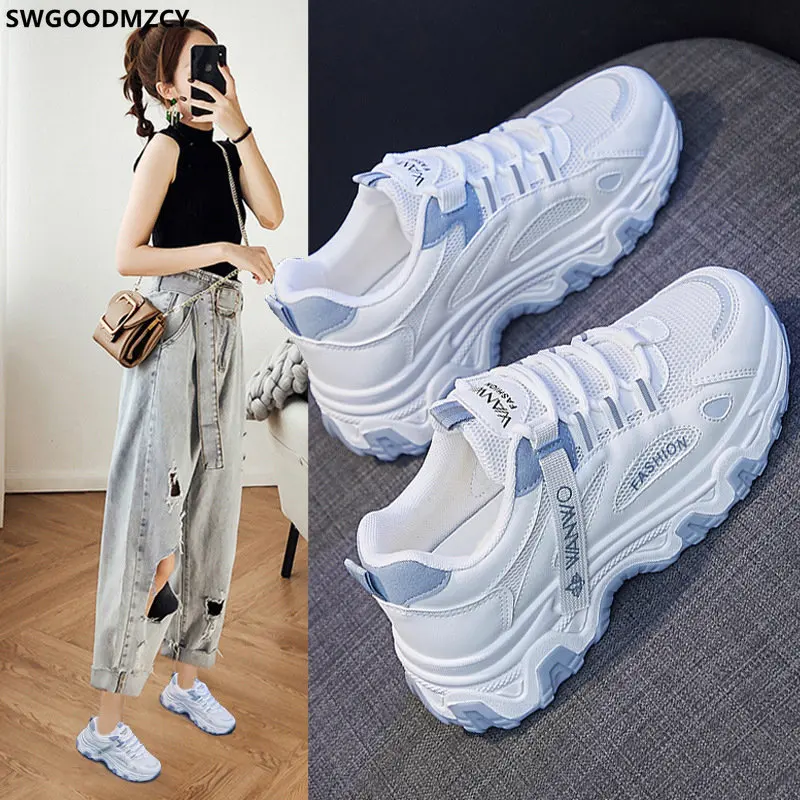 

Кроссовки женские для бега, роскошная обувь на платформе, массивные