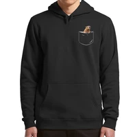 funny capybara in pocket hoodie animal graphic design unisex sweatshirts long sleeved novelty gift pullover plus velvet