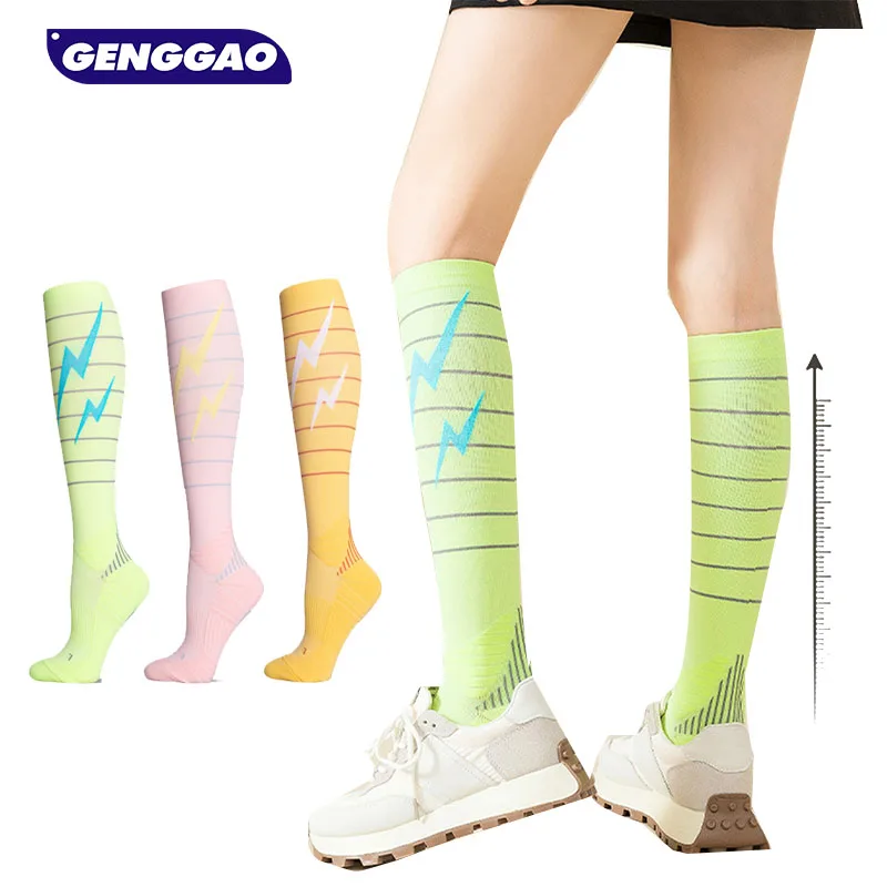 

1 Pair Compression Socks for Women & Men Circulation - Graduated Supports Socks for Running, Athletic Sports