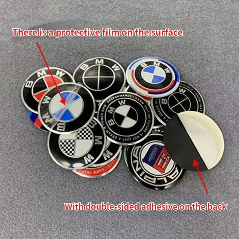Фото Наклейки на колпаки ступиц (4 шт., 65 мм) для BMW Alpina E89 E90 MF10 F06 F130 F80 X1 X5 M3 E82 F22 F23 F35 - Быстрая доставка №4