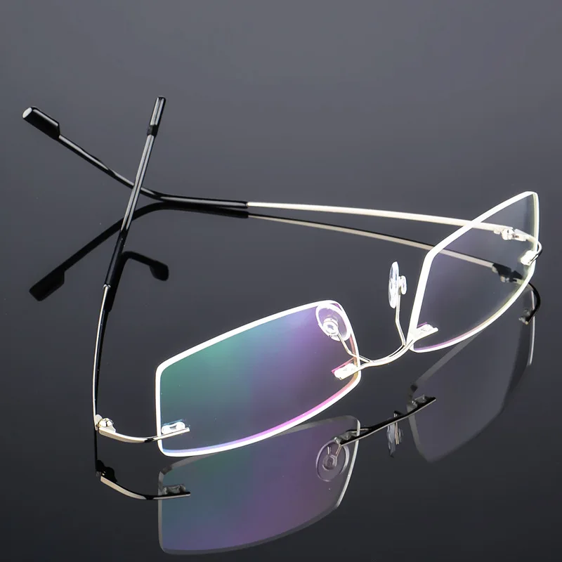 

Classic Mens Titanium Rimless Glasses Frames , Myopia Optical Frame , Ultra-light Frameless Eyeglasses