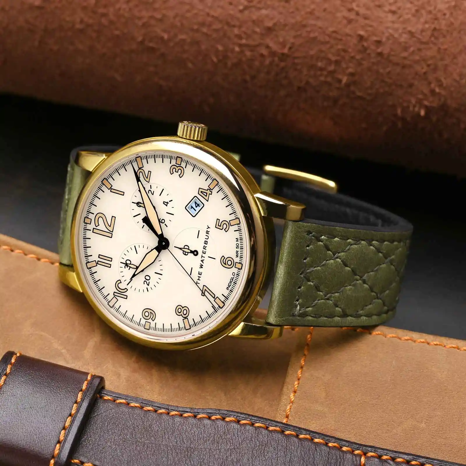 Anbeer Leather Watch Strap 18mm 20mm 22mm Crazy Horse Watchband Causal or Formal