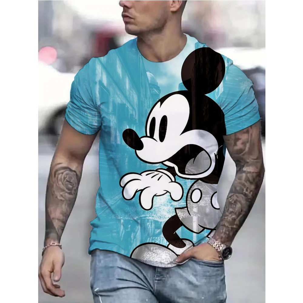 Футболка мужская с 3D-принтом Микки Мауса мультяшный принт Топ в стиле Диснея