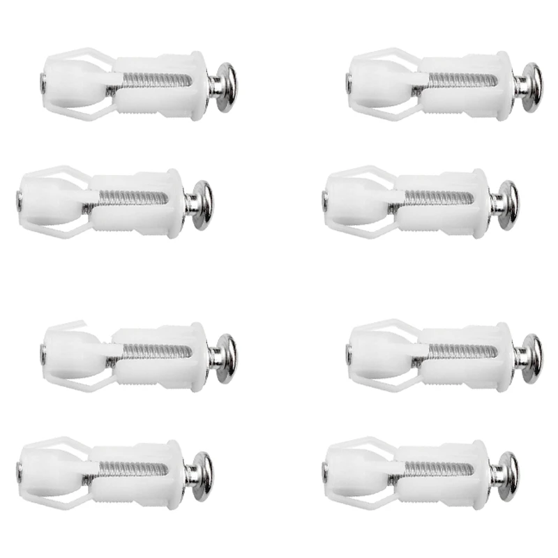 

8X Toilet Seat Screws And Toilet Lid Screws Stainless Steel Top Fixing Hinges Screws, For Toilet Seat Replacement Parts