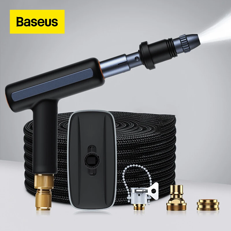 Baseus Car High Pressure Washer Gun Spray Nozzle 2 in 1 Washing Scrub Tools For Auto Garden Cleaning High Pressure Car Cleaner