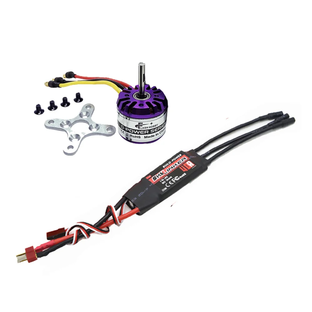 

FLASHHOBBY H2830 3250KV 3500KV 4000KV Brushless Motor & Hobbywing Skywalker ESC 40A 2-3S with Tplug XT60 plug For RC Helicopter
