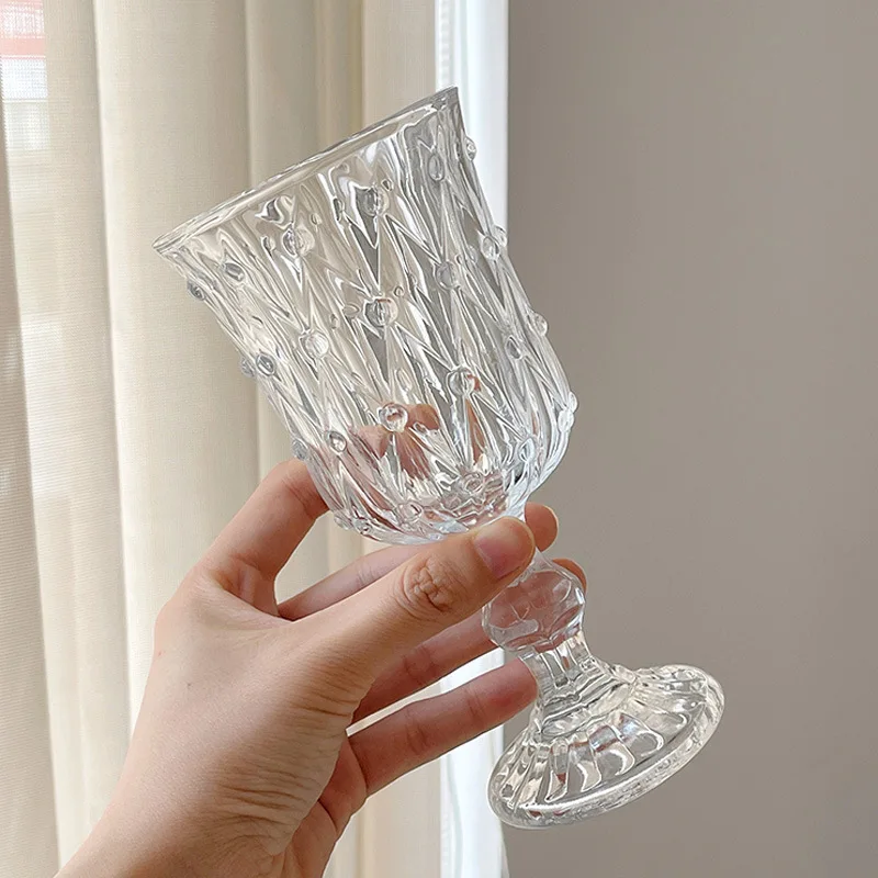 Роскошные бриллиантовые прозрачные стеклянные ретро-бокалы цвета шампанского