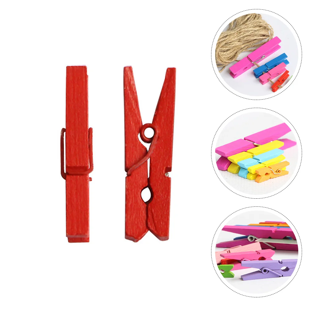 

1 Set Photo Clips Clothespins DIY Photo Pegs Note Holder (Assorted Color)