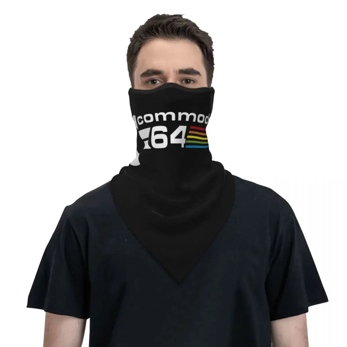 

Commodore 64 Bandana Neck Gaiter Windproof Face Mask Scarf Cover Men Women C64 Amiga Computer Headband Tube Balaclava