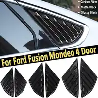 ABS Black Rear Quarter Panel Window Side Louvers Cover Vent For Ford For Fusion For Mondeo 4 Door 2013 2014 2015 2016 2017 2018
