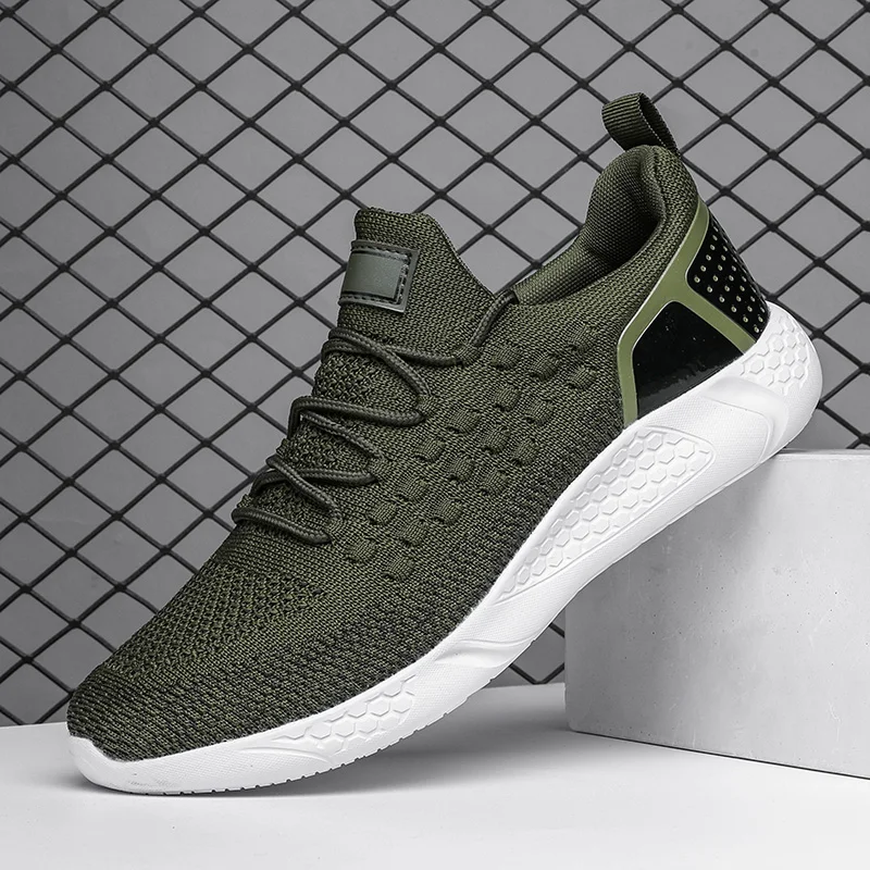 

Multicolor Available Men's Lightweight Casual Flyknit Sneakers Couples Shoes Comfortable Lining