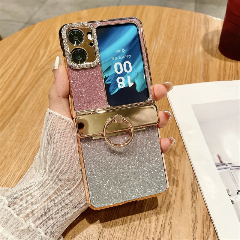 Роскошный Жесткий чехол из поликарбоната с металлическим покрытием для OPPO Find N2