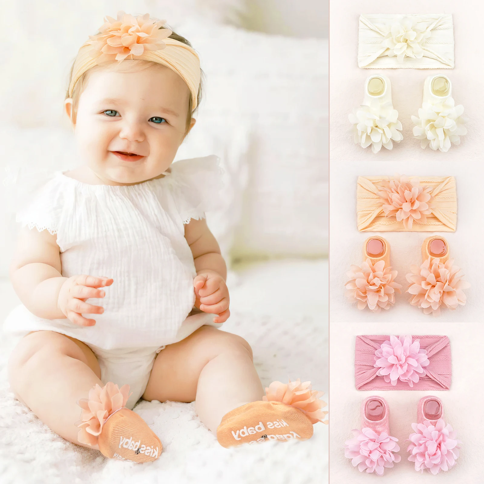 3 шт./комплект шифоновые повязки на голову для девочек