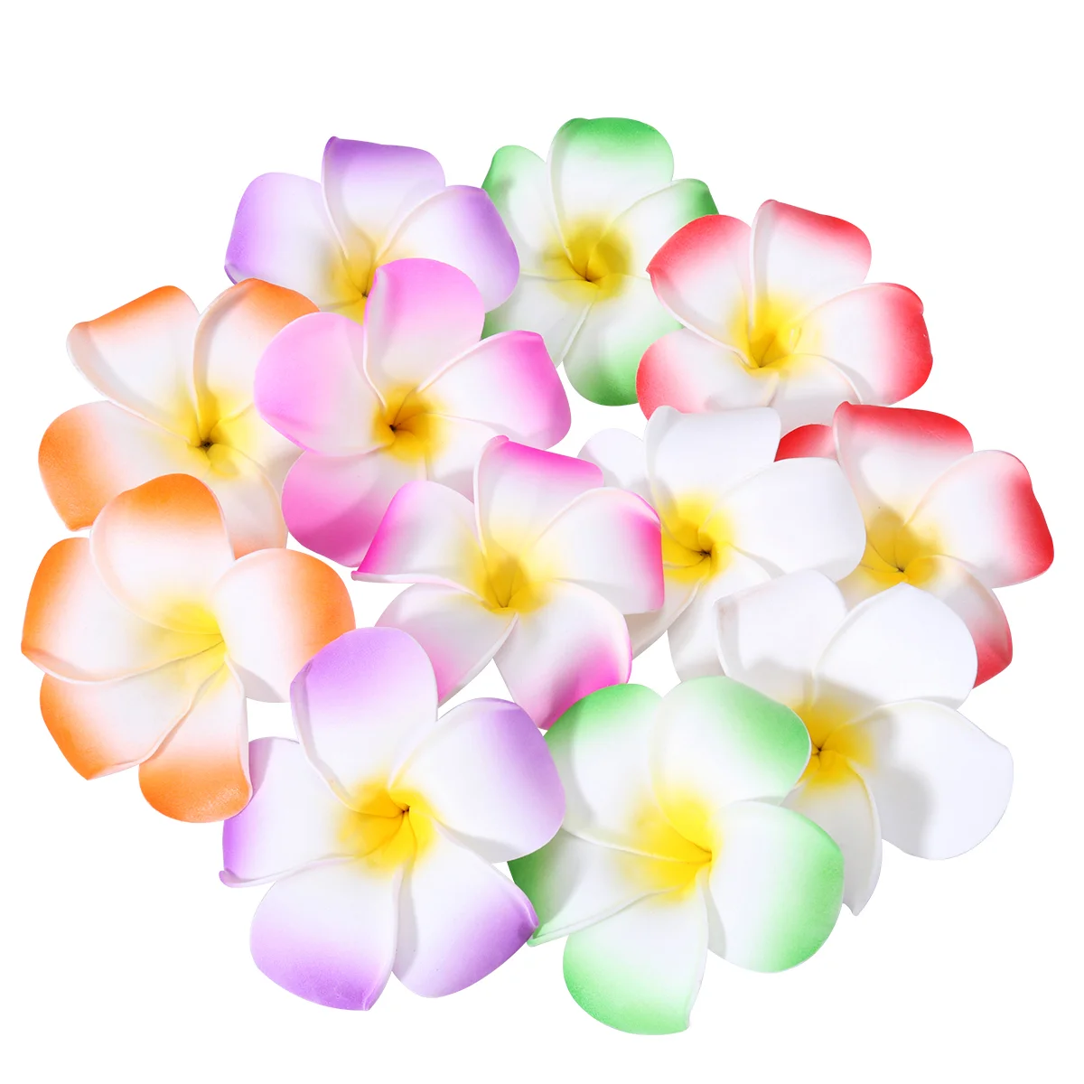 

12 Pcs 3.5 Inch Hawaii Flower Hair Clip Plumeria Hair Clip for Women Hawaiian Flower Clips for Hair Artificial Flower Hair Pin