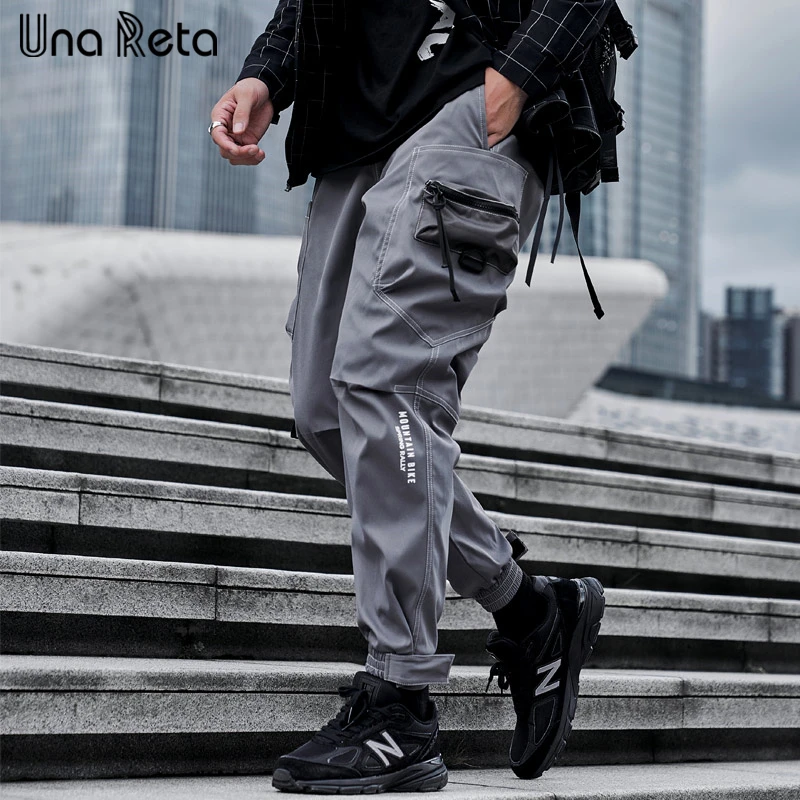 

Una Reta high street Man Pants 2022 New Joggers Hip Hop side pocket Trousers Men Casual Harajuku Cargo Pants Men Streetwear