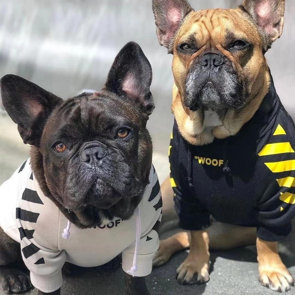 Design Dog Hoodies Pet Clothes Winter Warm Coat Puppy Hoodie French Bulldog Sweatshirt Clothes For Small And Big Dogs