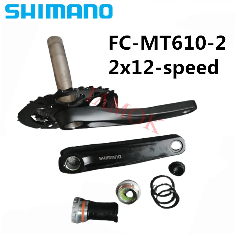 

SHIMANO FC-MT610-2 Mountain Bike 2-piece 2x12-speed Crankset Iamok 36-26T 170mm Chainwheel with SM-BB52 Bicycle Parts