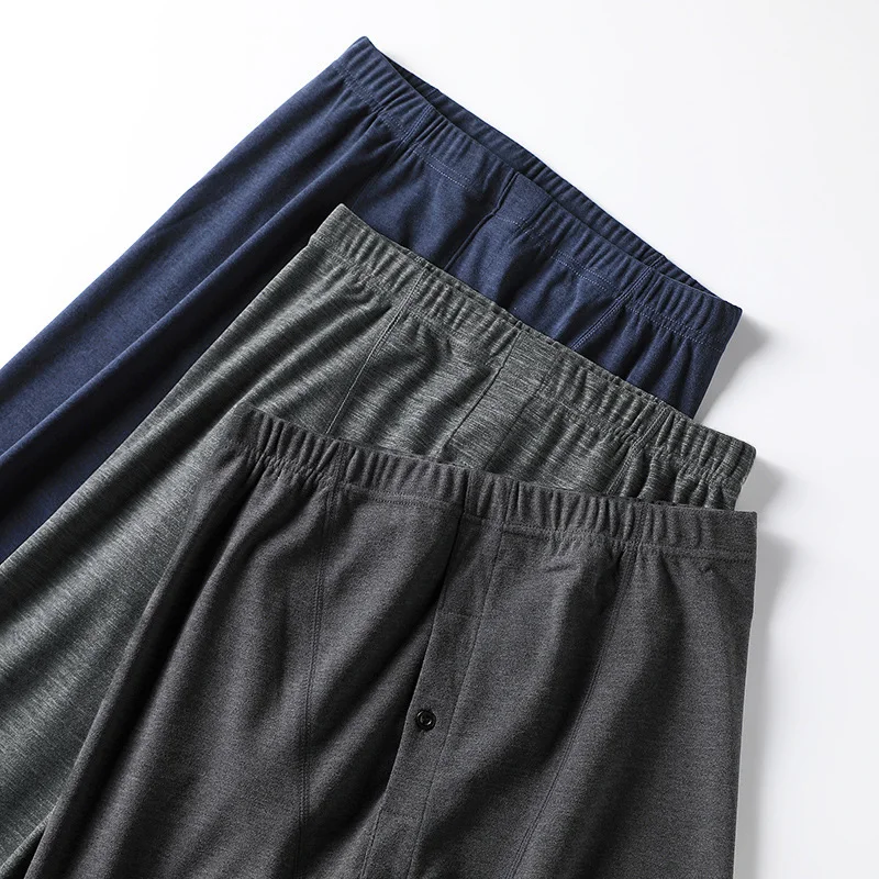 Plus Size 3XL 4XL 5XL Long Johns Men Wear Leggings Wear Thermal Underwear Bottoms Long Johns Autumn Women Long Johns Solid Warm