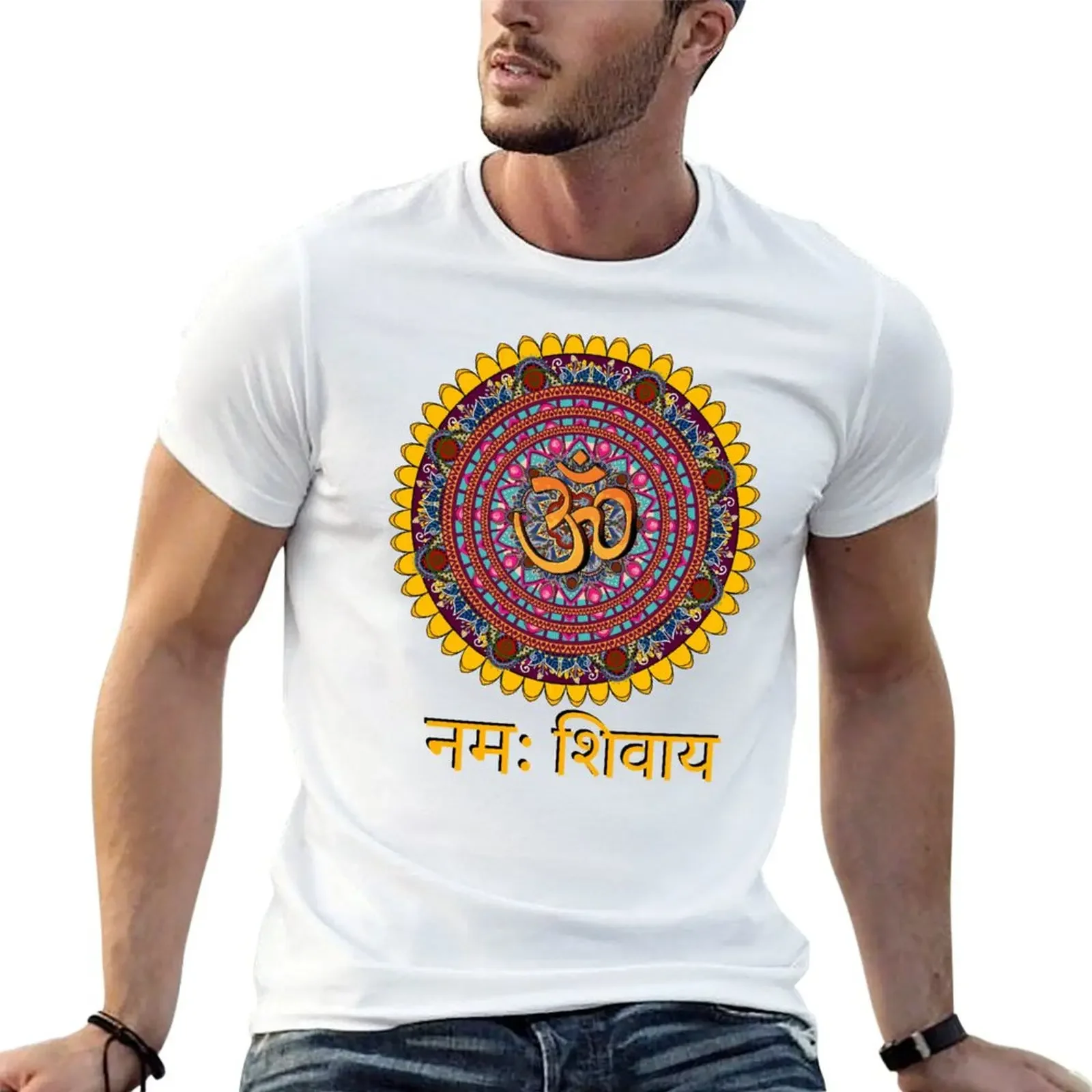 Футболка Om Namah Shivay большие футболки с рисунком рэпера мужская одежда