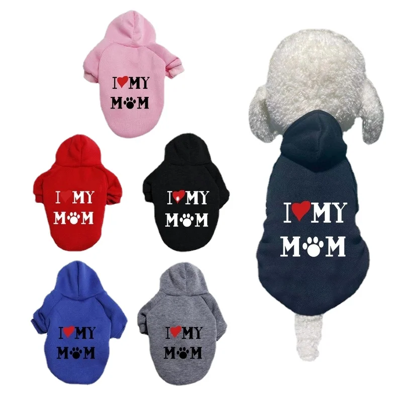 

Luxury Dog Clothes Winter Warm Hoodie Letter Print Coat Small Medium Large Dog Sweatshirt French Bulldog Poodle Yorkshire Pug