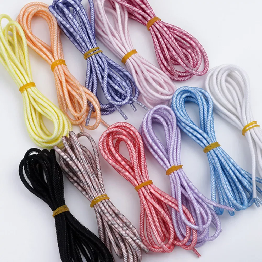 

Luxury Rhinestone Shoelaces Rainbow Diamond Shoe lace Sneakers Laces Shoes Round Shoelace AF1 80/100cm DIY Strings