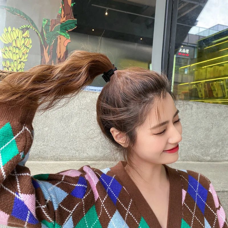 Бархатные черные и красные заколки для волос аксессуар конского хвоста