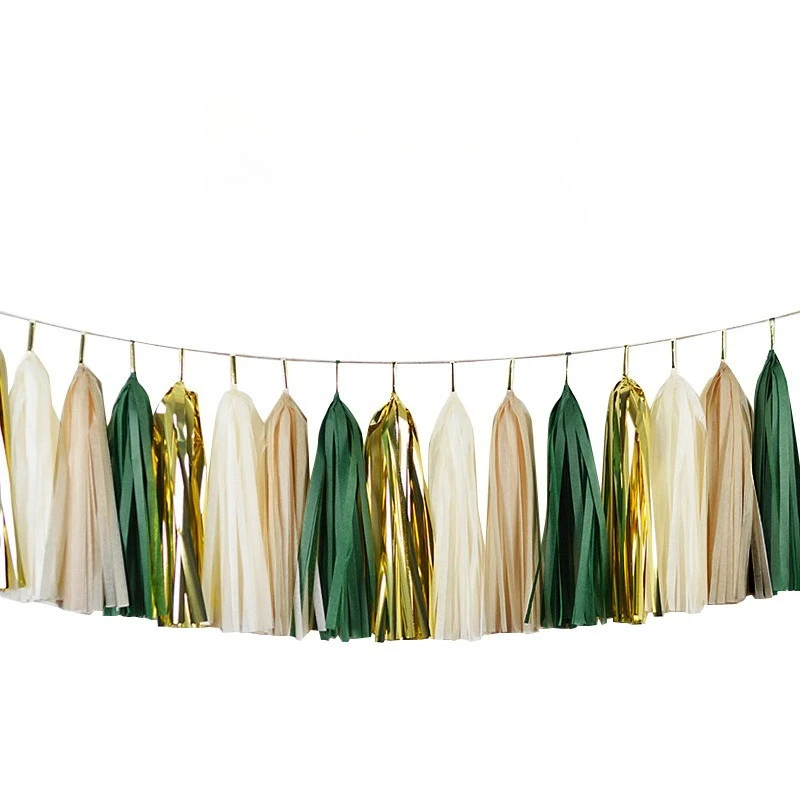 

Многоразовая бумажная гирлянда с кисточками