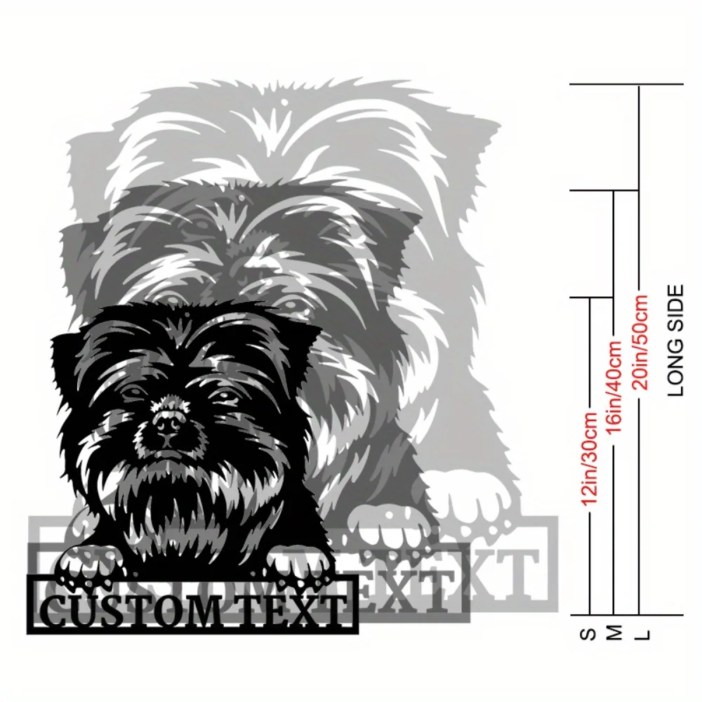 Персонализированная металлическая скульптура собаки Affenpinscher CIFBUY