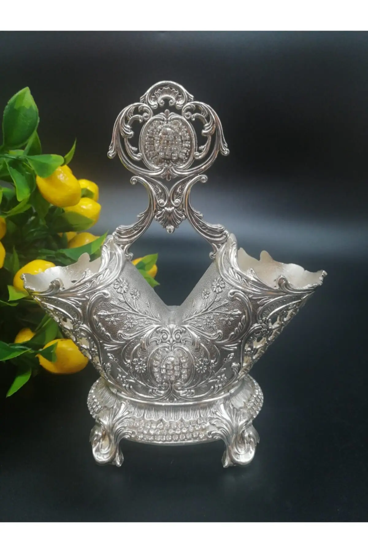 

Серебряный Драгоценный Камень держатель ложки 18x16 см