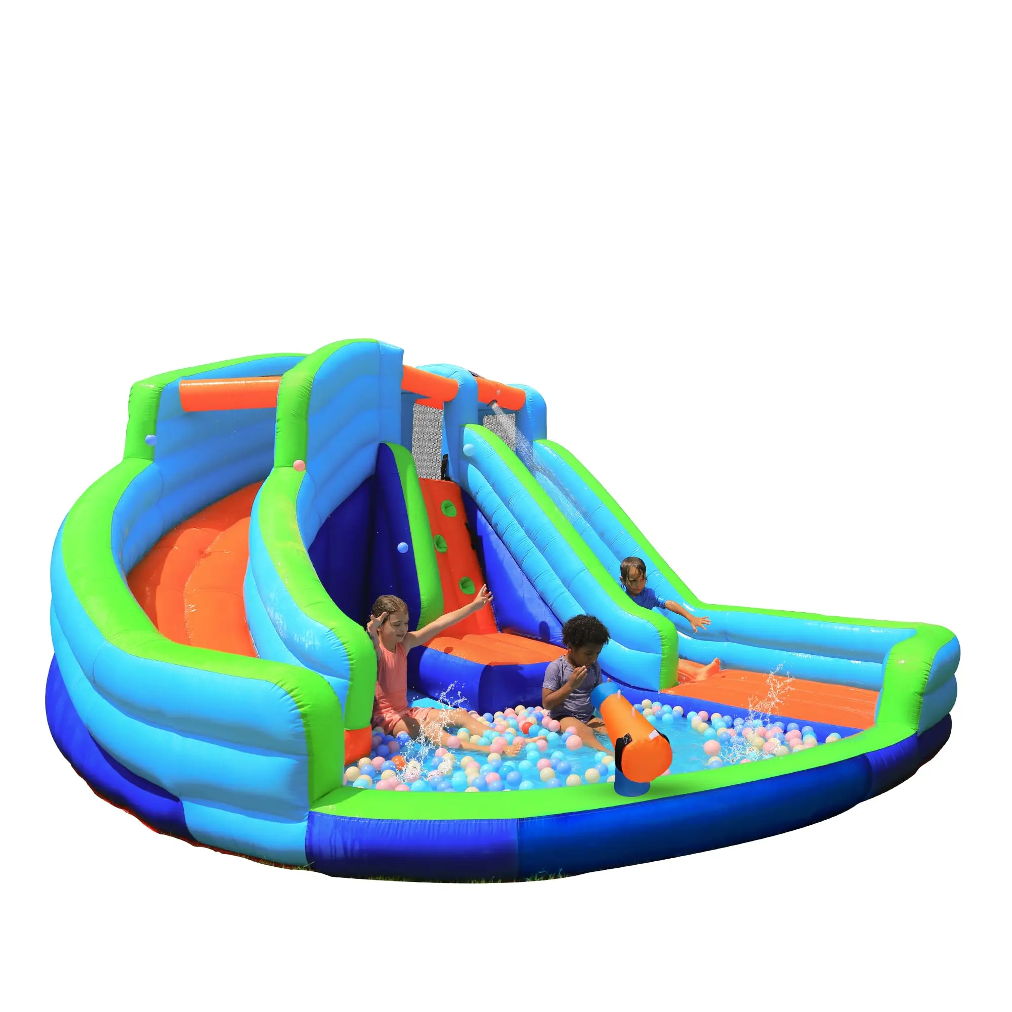 Детская надувная горка с шариковой ямой 2 горки аквапарк фена для волос подходит