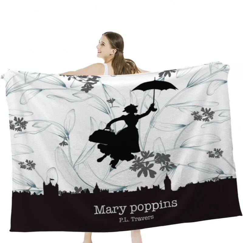 

Mary Poppins Throw Blankets Soft Velvet Blanket Camping Bedding Blanket Cold Cinema or Travel