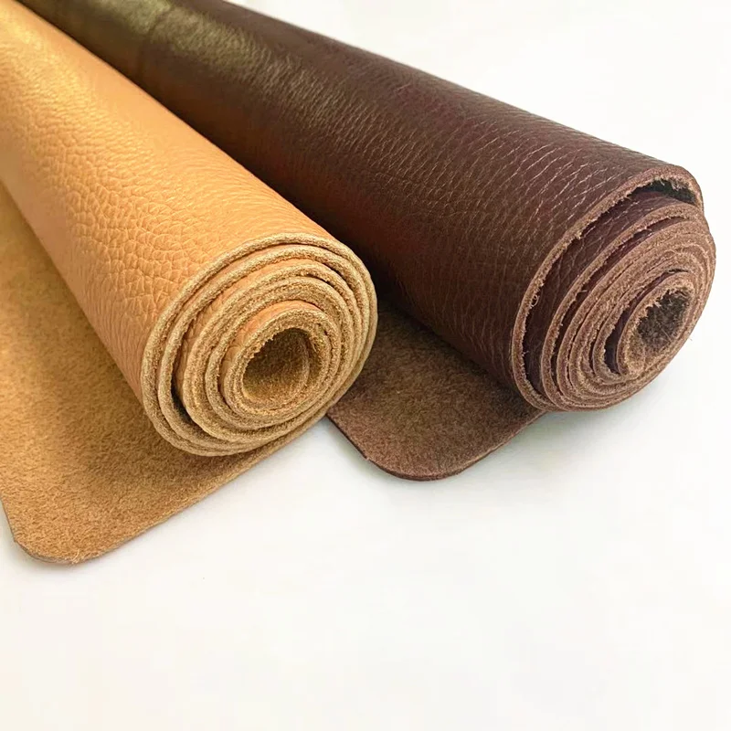 

Thick Top Layer Cowhide Leather Fabric, Yellow-Brown, Red-Brown, Lychee Pattern, Sofa Seat, Soft-Covered, DIY, 1.8-2mm