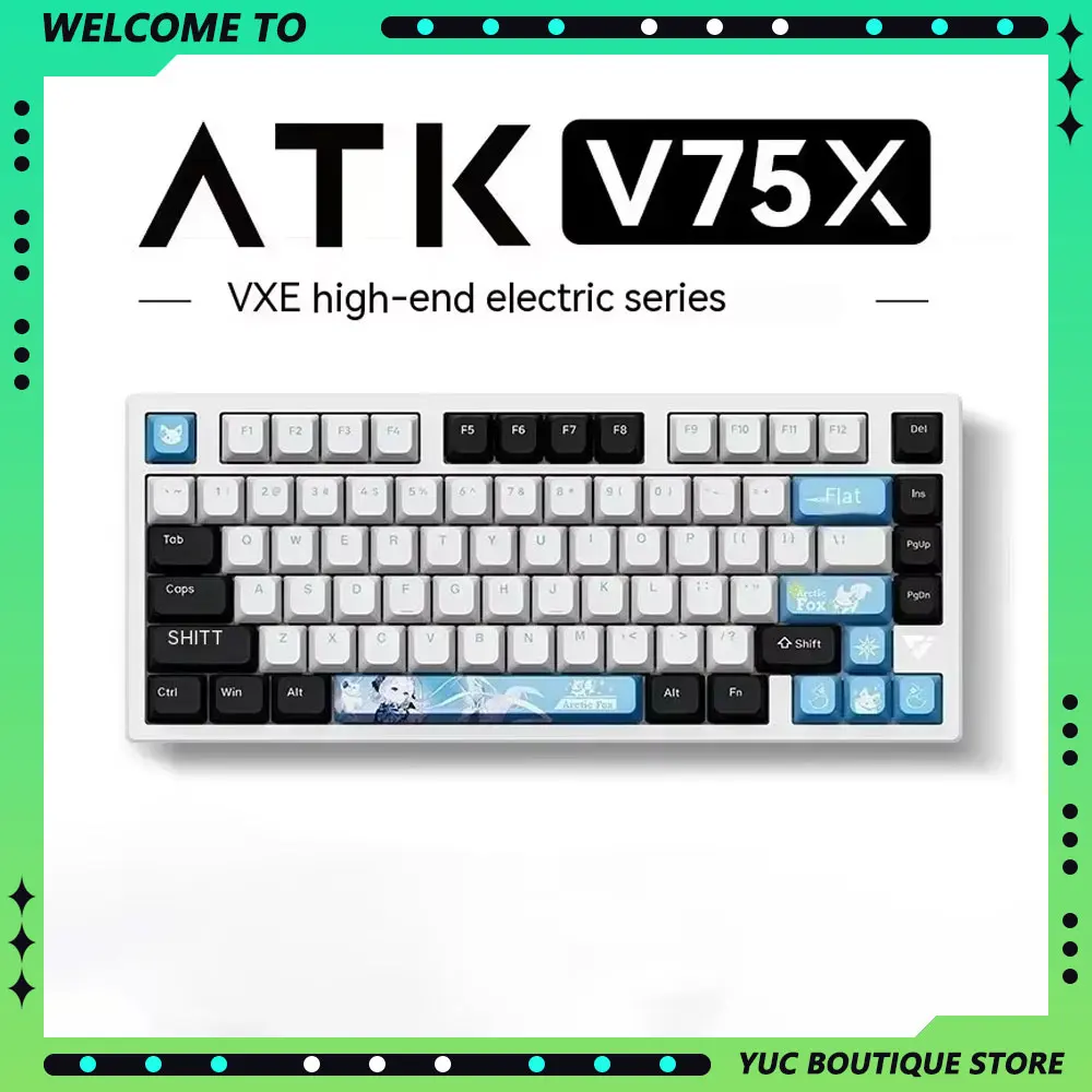 Atk Vxe V75x/k Механическая клавиатура Bluetooth Беспроводная связь 2 4 г Три режима с