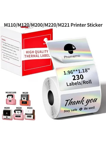 Светоотражающие цветные термоэтикетки Phomemo для принтеров