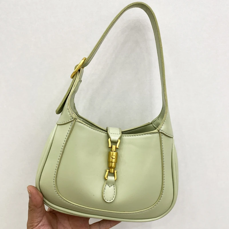 

Korean Casual Underarm Bags For Women Luxury Designer Handbags Purses 2023 New In PU Leather Stitching Lock Shoulder Messenger