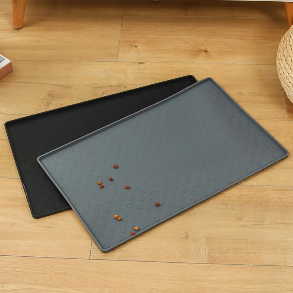 

Pet Placemat Cat Dog Food Mat Cat Feed Mat Dog Feeder Pad Cats Dogs Bowl Mats Pet kitten Puppy Drinking and Feeding Supplies