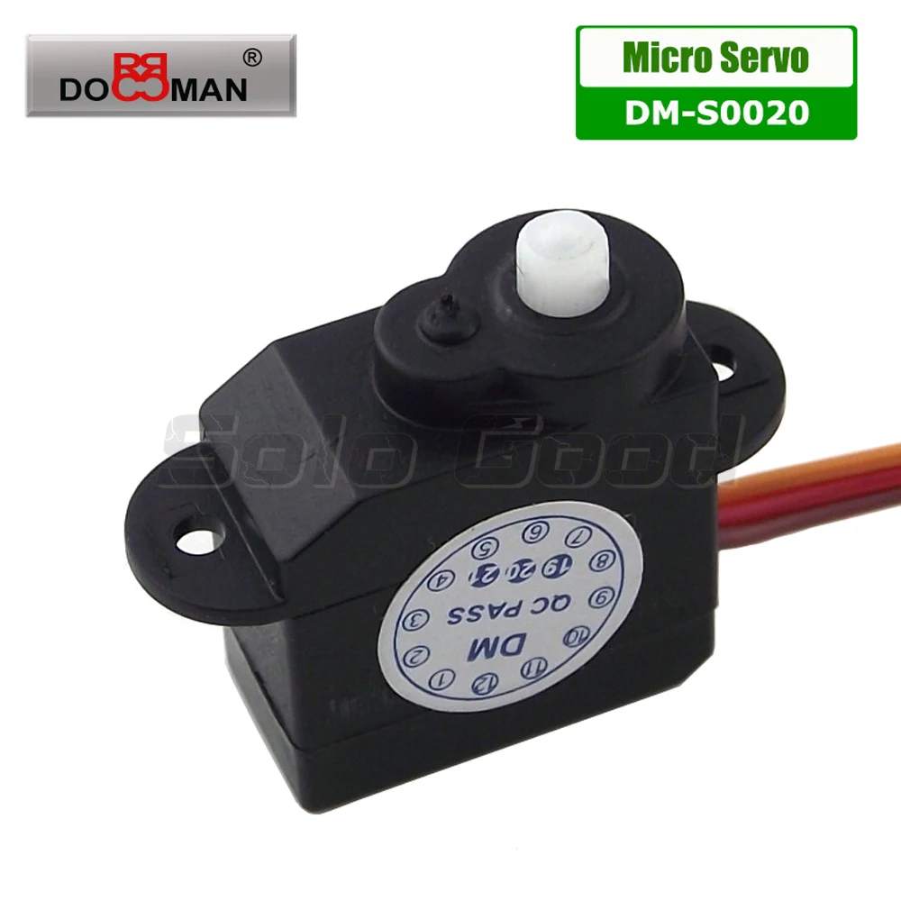 DM-S0020 Ultra-micro 2,1g сервопривод 180 градусов, POM Gear 110 мм, эритродвигатель без сердечника для радиоуправляемой модели самолета