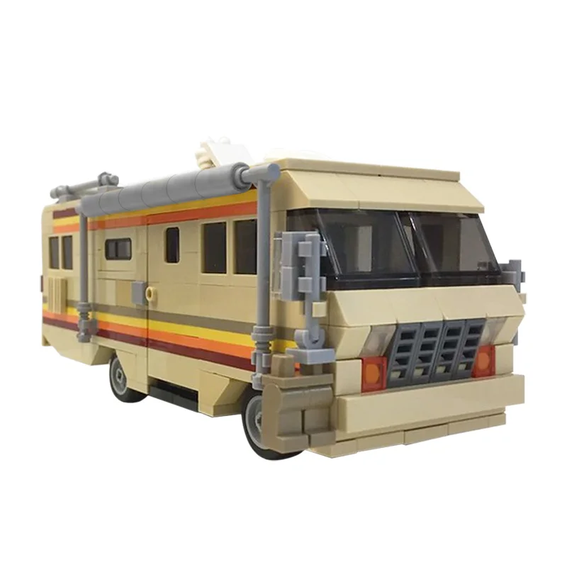 Фото MOC 17836 строительные блоки Bad RV Lab RV Truck, строительные блоки, блоки Уолтер Уайт, машина для лекарств, высокотехнологичные Обучающие Детские игру... №3