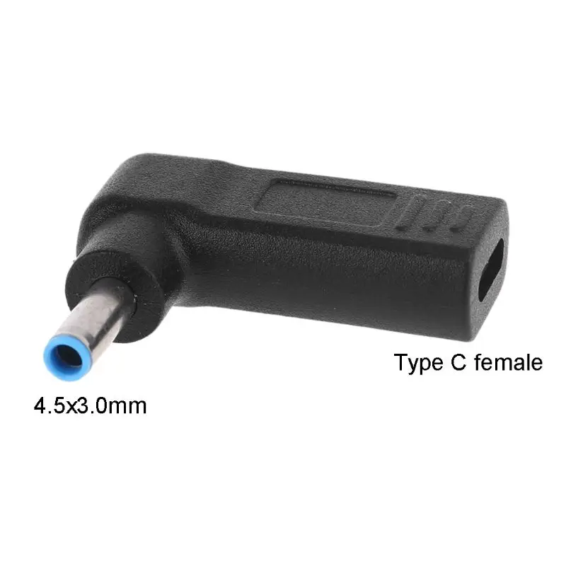 

Right for Dc Power Adapter Type-C Female to 4.5x3.0mm Male Plug Adapter fit for HP for ENVY Elitebook 820 820