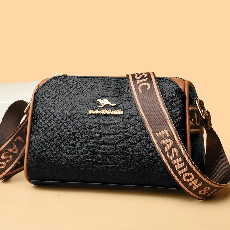 Женская маленькая сумка с широким плечевым ремнем2024Модная новая модная