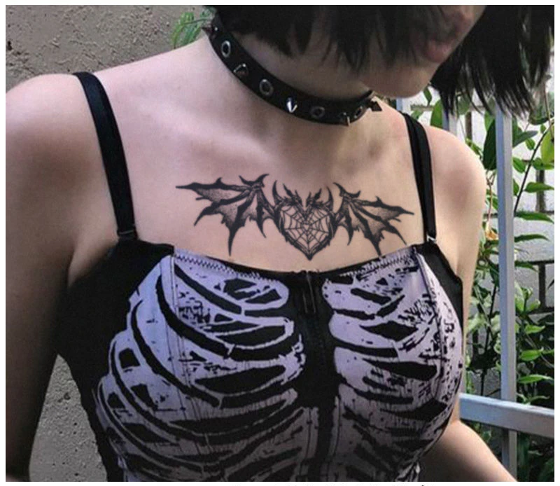 

Тату-наклейка «летучая мышь», водостойкая