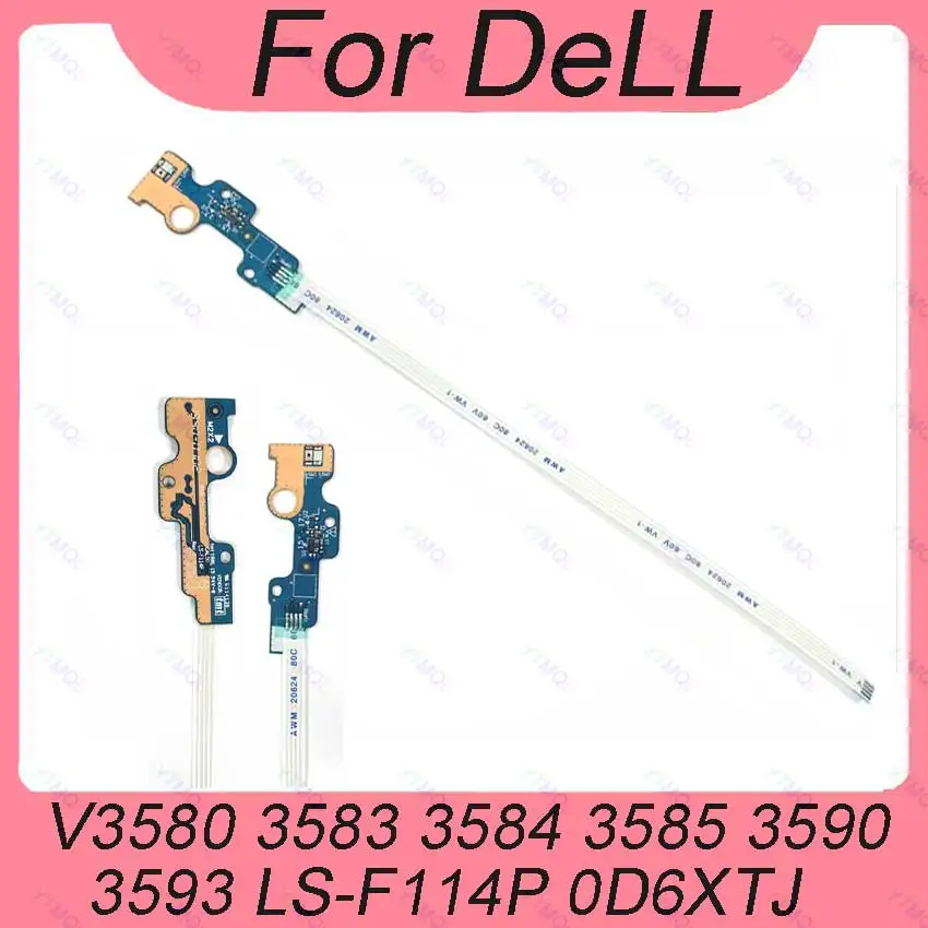 

1-5Pcs For Dell V3580 3583 3584 3585 3590 3593 LS-F114P 0D6XTJ Papan Tombol Daya dengan Kabel Aksesori Perbaikan Laptop